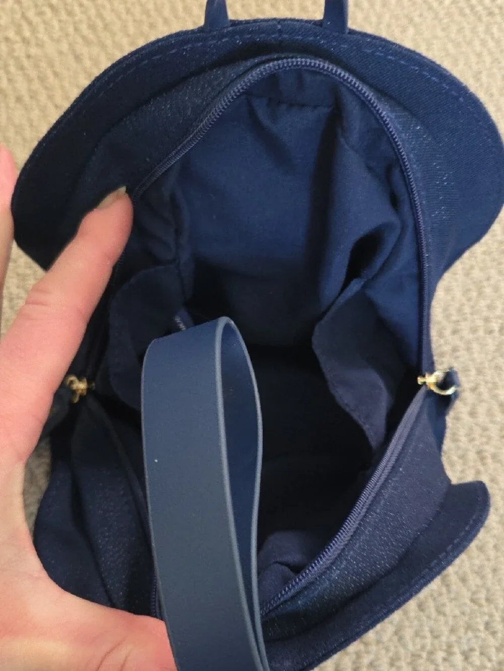 Giorgio Armani Beauty Navy Denim Cosmetic Bag, GA Logo Pouch